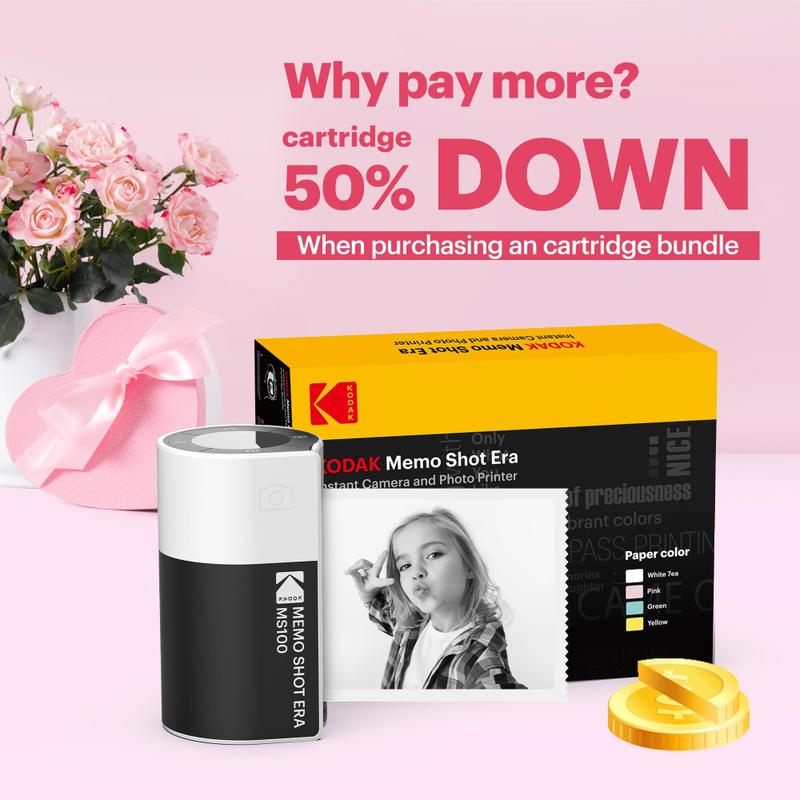 Câmera Instantânea Kodak Memo Shot ERA Kids Yellow - Impressora de